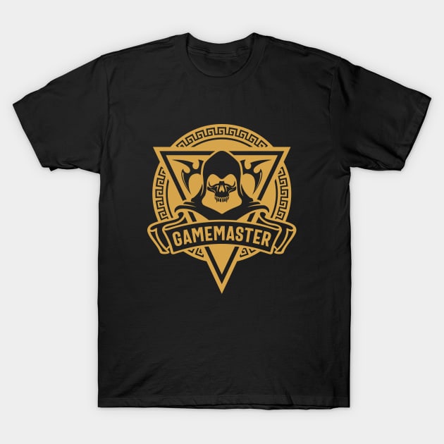 Gamemaster Skull - The Game Master Dungeons Crawler and Dragons Slayer Tabletop RPG Addict T-Shirt by pixeptional